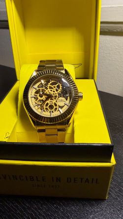 Invicta Gold Skeleton Mechanical Watch
