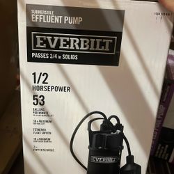 1/2 HP EFFLUENT PUMP W / Teth Switch 