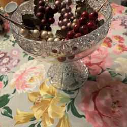 Vintage Crystal Fruit Bowl 