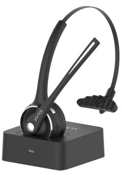 Wireless Headset, YAMAY Bluetooth Headset with Microphone (Noise Cancelling Mic)