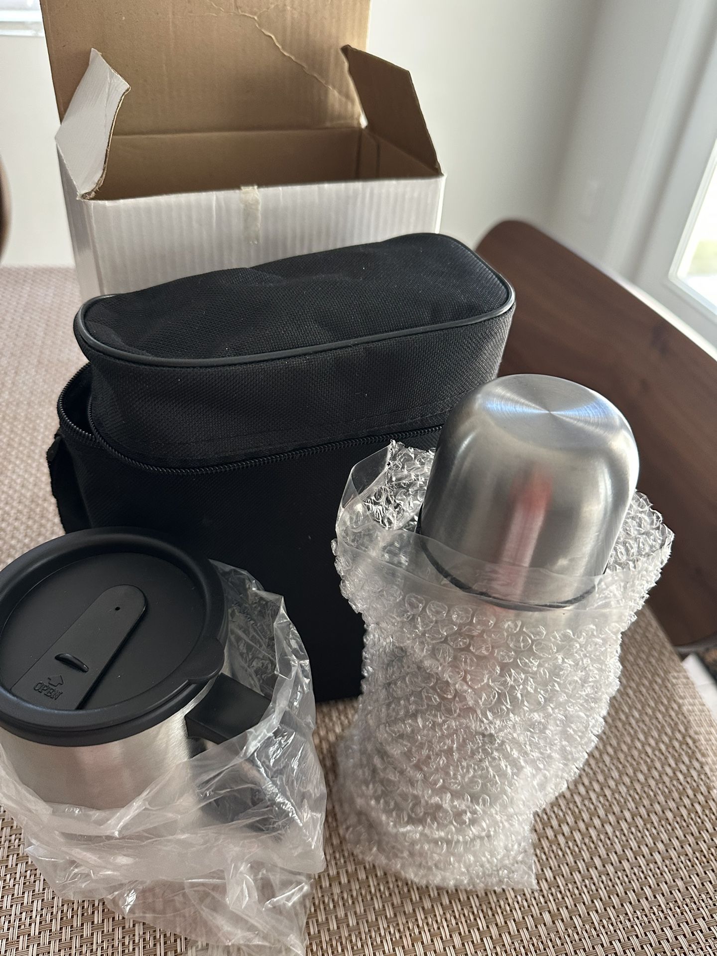 Stainless Steel Bottle And Cup Set-great gift