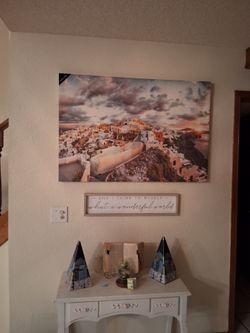 Table and Both Picture Frames