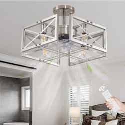 Silver fandolier or chandelier with fan