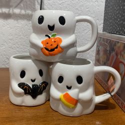 3 Ghost Mugs Set