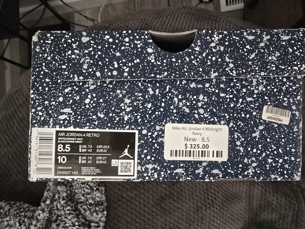 *BOX ONLY* Nike Air Jordan 4 Retro Midnight Navy Men's 8.5