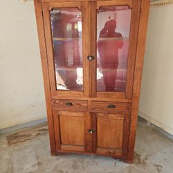 Hardwood china cabinet