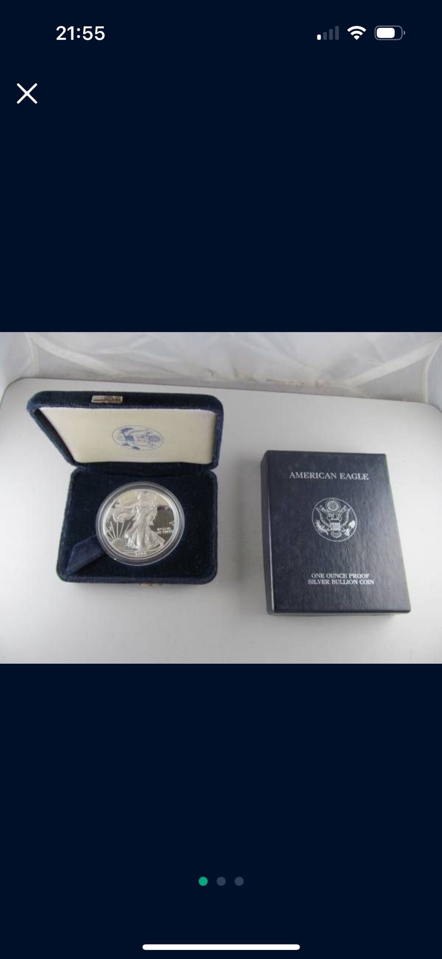1999-P American Proof Silver Eagle in OGP -- AWESOME KEY DATE COIN!