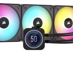 Corsair H170i Elite XT 420mm RGB Liquid CPU Cooler - IPS LCD Screen - AF140 RGB Fans - Fits Intel/AMD - iCUE Commander CORE - Black