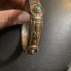 Vintage Gold Turquoise Bracelete
