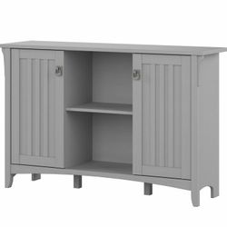 Bush Furniture Salinas Accent Storage Cabinet with Doors, Cape Cod Gray

