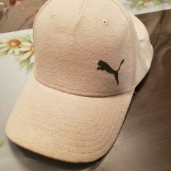 Beige Puma Essential Cat Logo Dad Cap. 