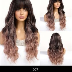 Black gradient long wig
