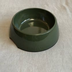 Large Dog Bowl BMW Feeding Drinking Pet Green Rubber Base Non-Slip (Silver Lake)