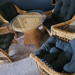 Wicker Table And Chairs Set