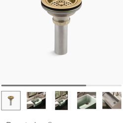 Kohler Vibrant Brushed Moderne Brass Sink Strainer