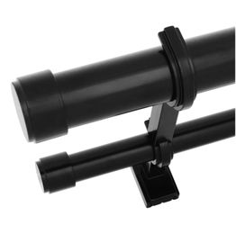 Blasthome Double Curtain Rods, Black, 4pc