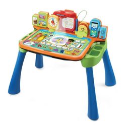 VTech Get Ready for School Learning Desk with stool Interactive Baby and Toddler Toys