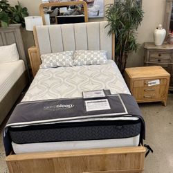 Queen Bedframe, Dresser, Mirror And Nightstand 