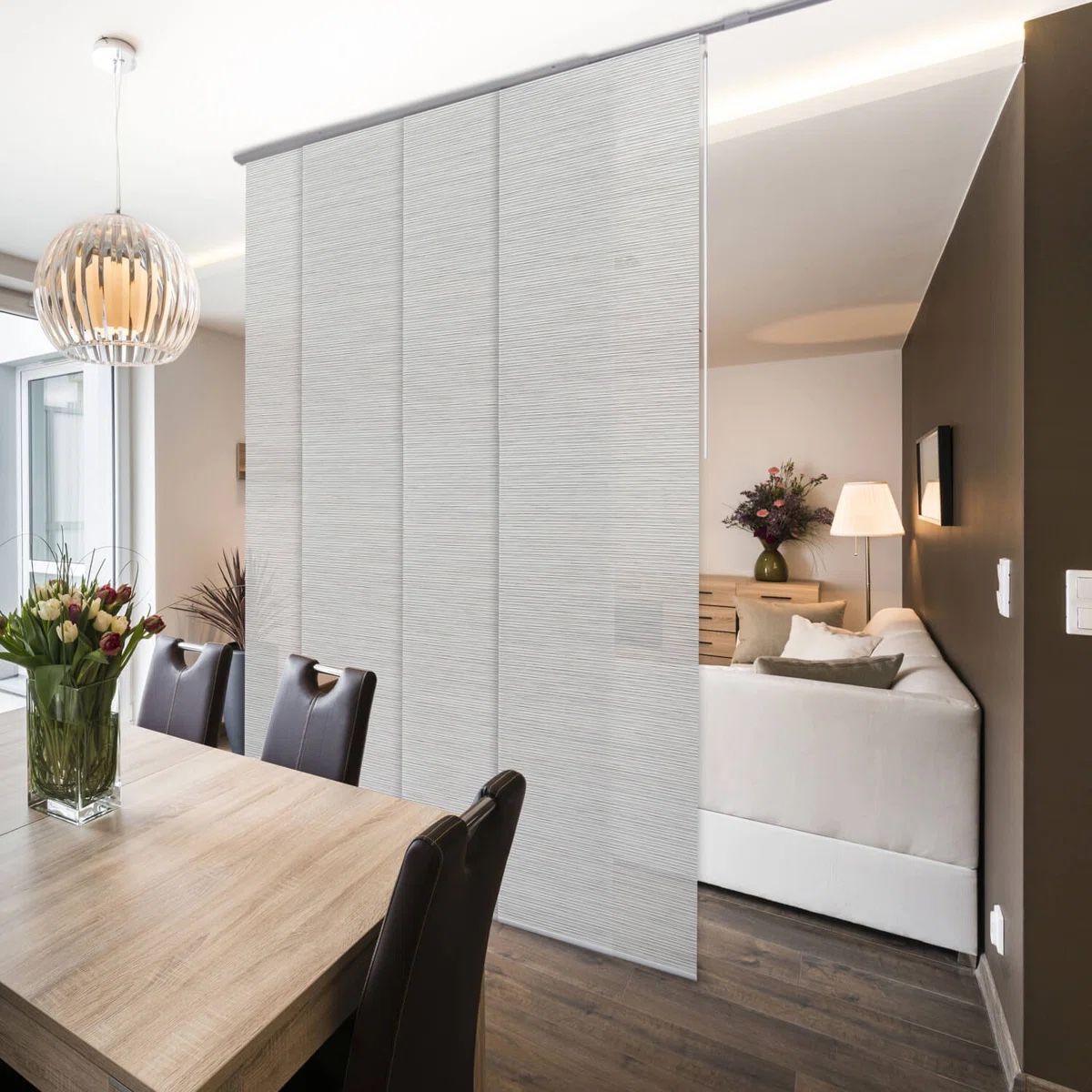 Adjustable Sliding Semi-Sheer Vertical Divider