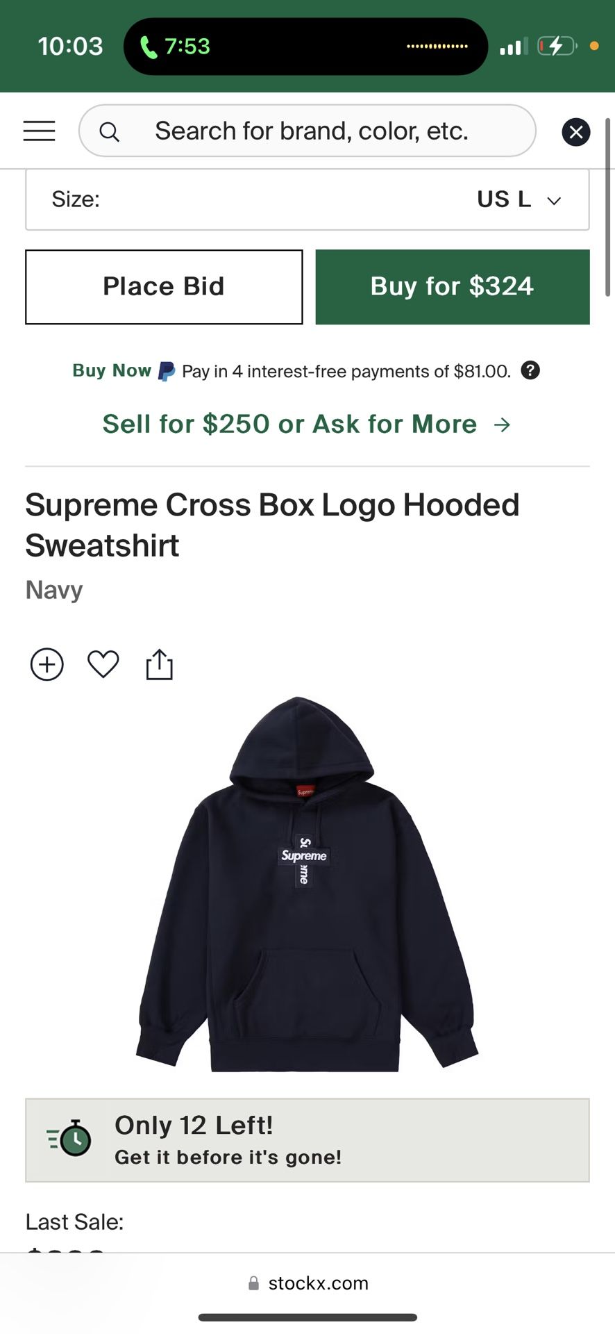 Supreme Cross Box Logo Hoodie 