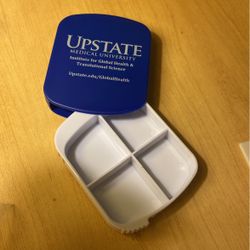 Upstate Travel Pill Caddy - Blue & White