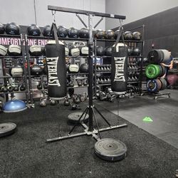 Title Boxing Punch Bag Stand With 2 Bags