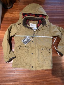 Men abercrombie and fitch AF authentic jacket hoodie warm soft suéter chaqueta Large L brand new
