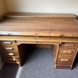 Antique Roll Top Desk