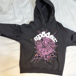 Spider Hoodie - Black/multi With Purple Web