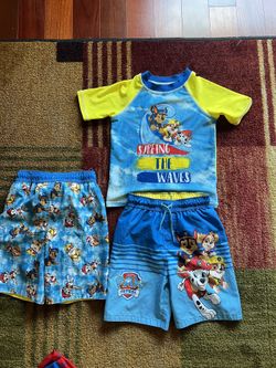 Paw Patrol Swim suites sets for boys 6 T