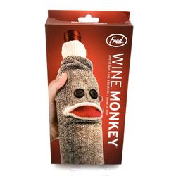 Fred WINE MONKEY Sock Monkey Bottle Caddy Wine Cover 