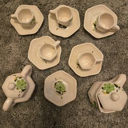 miniature ceramic tea set