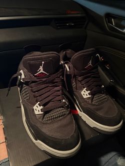 Air Jordan 4 Black Canvas Sneakers