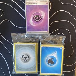 x3 Pokemon Sealed energy packs from etb