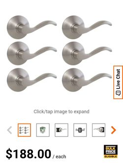 Defiant Naples Satin Nickel Hall/Closet Passage Door Lever (6-Pack)