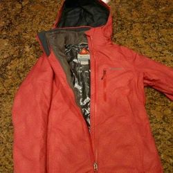 New Columbia Womens XS Whirlibird Snowboard Ski 3in1 Jacket, retail $230