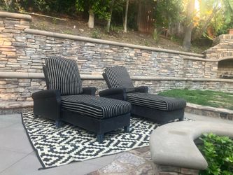 Wicker lounge chairs