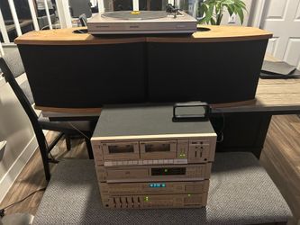 Bose vintage, monitor speakers + marant receiver, cassette, CD, turntable set