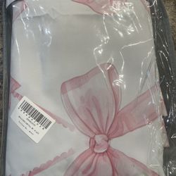 Pink Bow Curtains