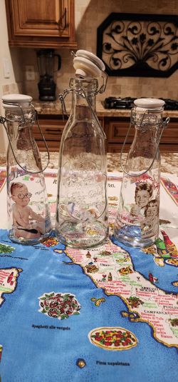 2 Oil glass containers