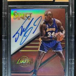 2014-15 Select Shaquille O'Neal Signatures Prizms Copper Auto #34/49 BGS 9.5/10