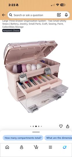 Large 3 drawer organizer system