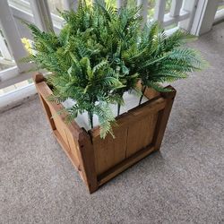 Patio Box With Artificial Plants. 