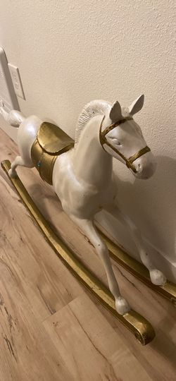 Vintage Cast Iron Rocking Horse