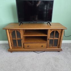 TV Stand With Antique Oak Finish