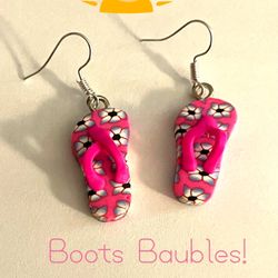 Pink Flip Flop Earrings