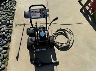 SIMPSON Cleaning PS3228 PowerShot 3300 PSI Gas Pressure Washer, 2.5 GPM, Honda GX200 Engine, Includes Spray Gun and Extension Wand, 5 QC Nozzle Tips,