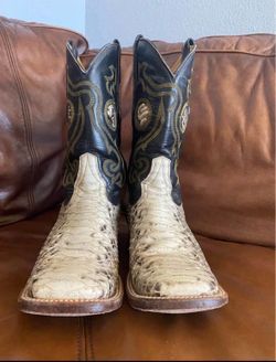 snake skin boots with belt