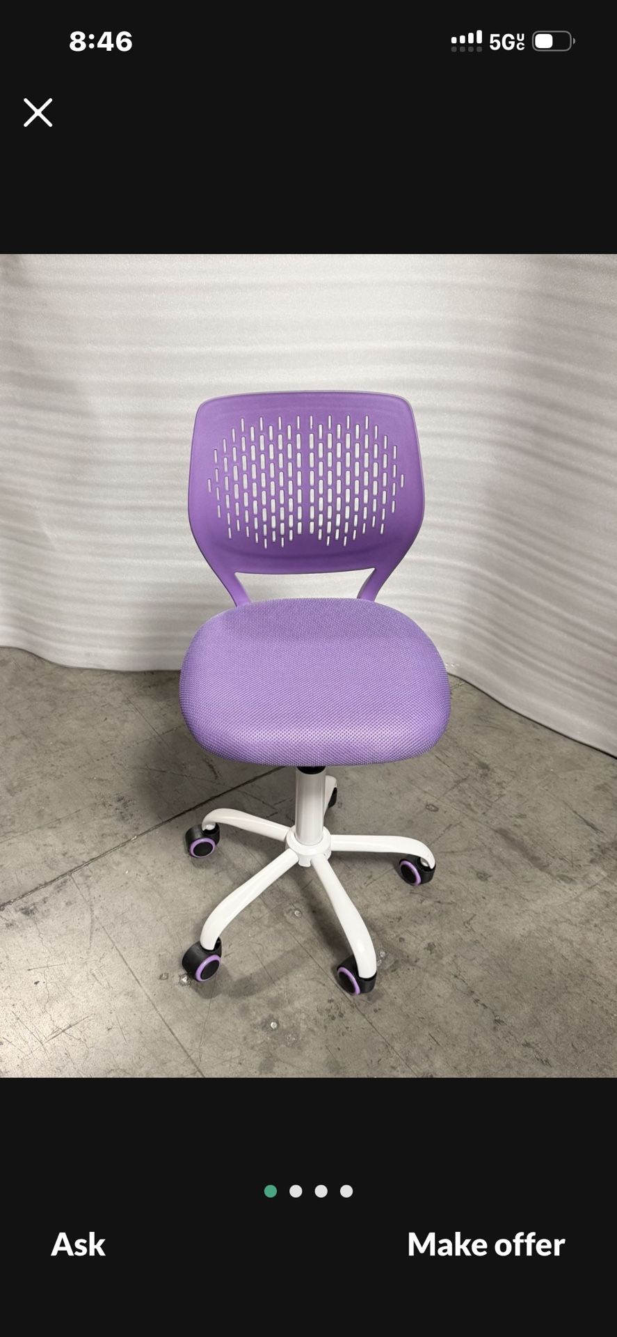 Children’s Swivel Armless Chair (Assembled)