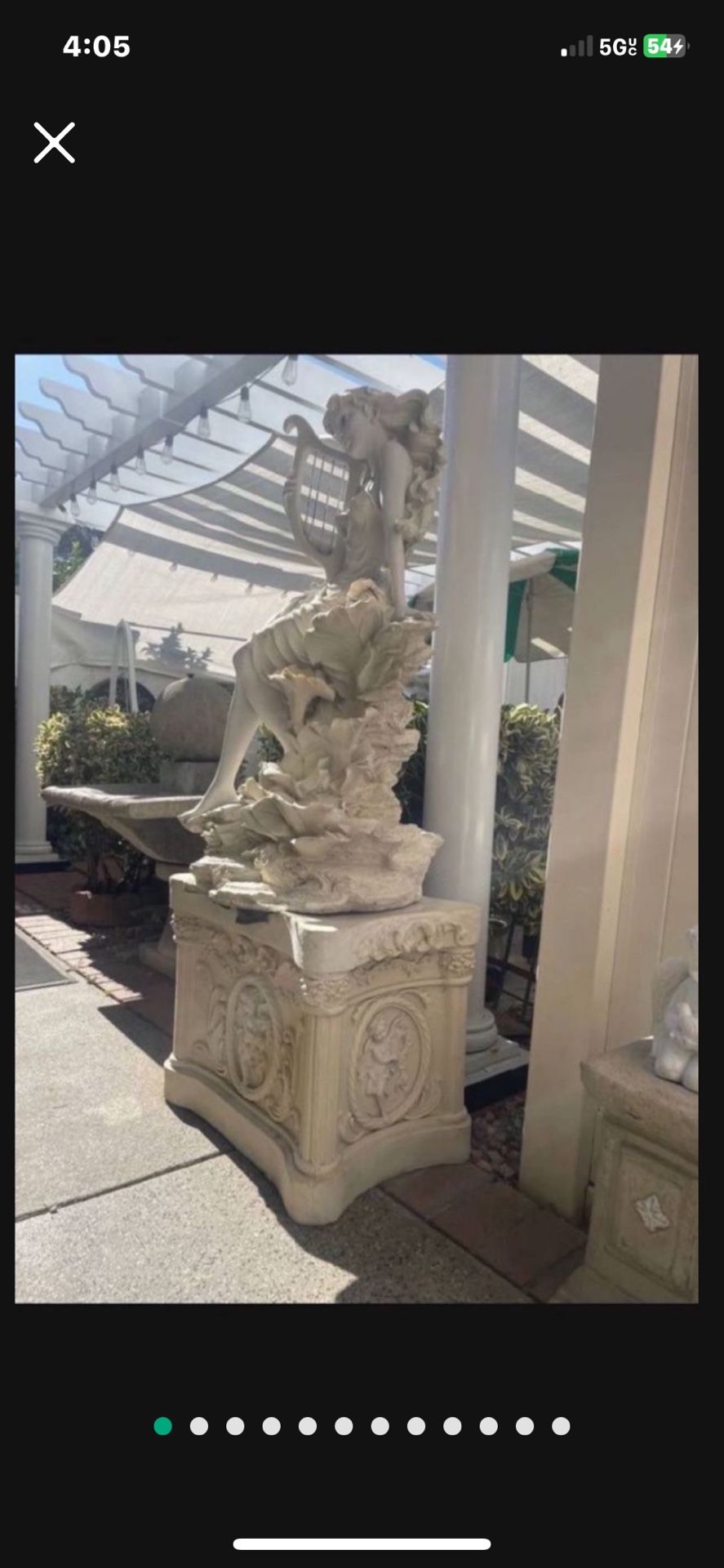 Gorgeous Statue Fountain with base perfect condition worth $900 